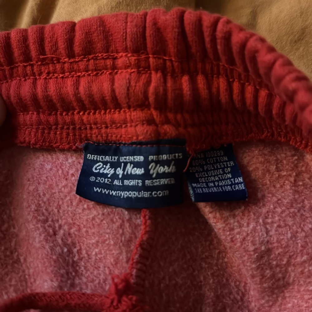 BFDNY Red Sweatpants with Elastic Waistband - Picture 2 of 4